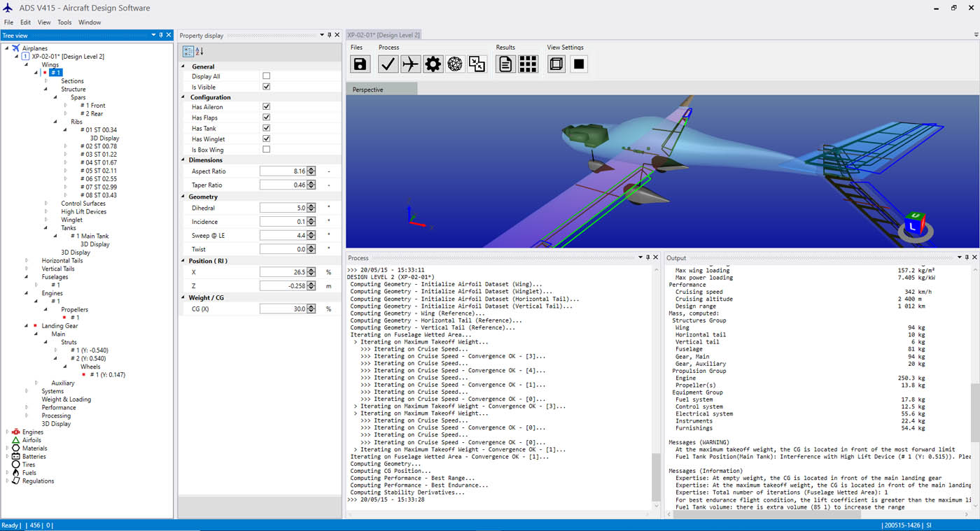Aircraft design software