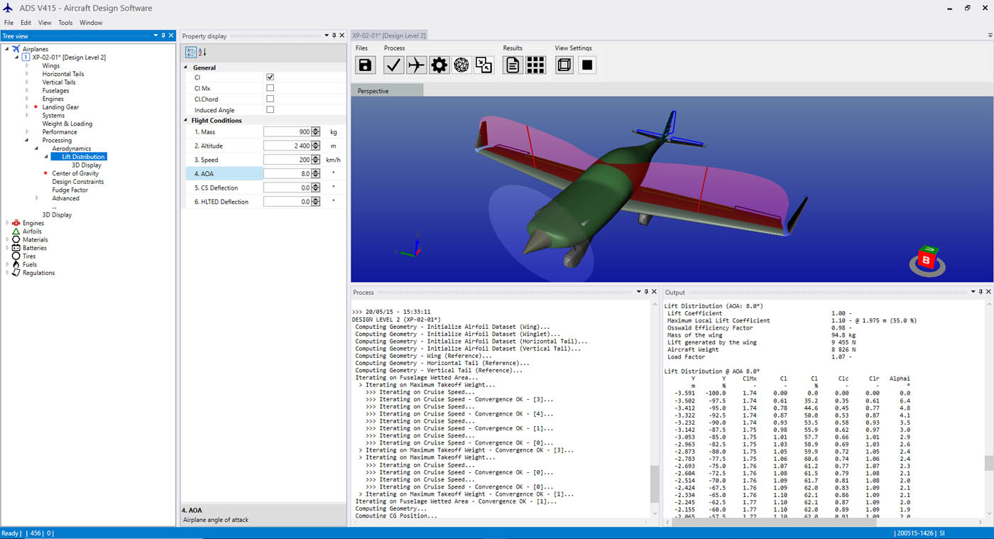 Aircraft design software
